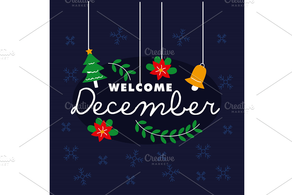 welcome month december, an Object Illustration by studiogstock