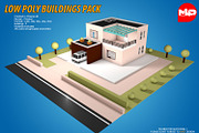 Low Poly Buildings Pack, an Architecture 3D Model by multimedia4ds (Thumbnail 4 of 10)