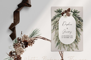 Watercolor Flower - Winter Wedding