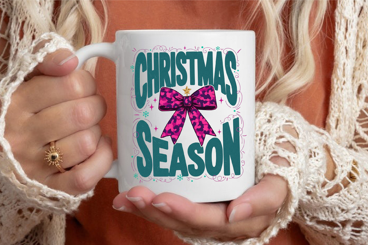 Christmas Season PNG, Leopard Bow Ch, an Illustration by designcity5 (Photo 5 of 8)