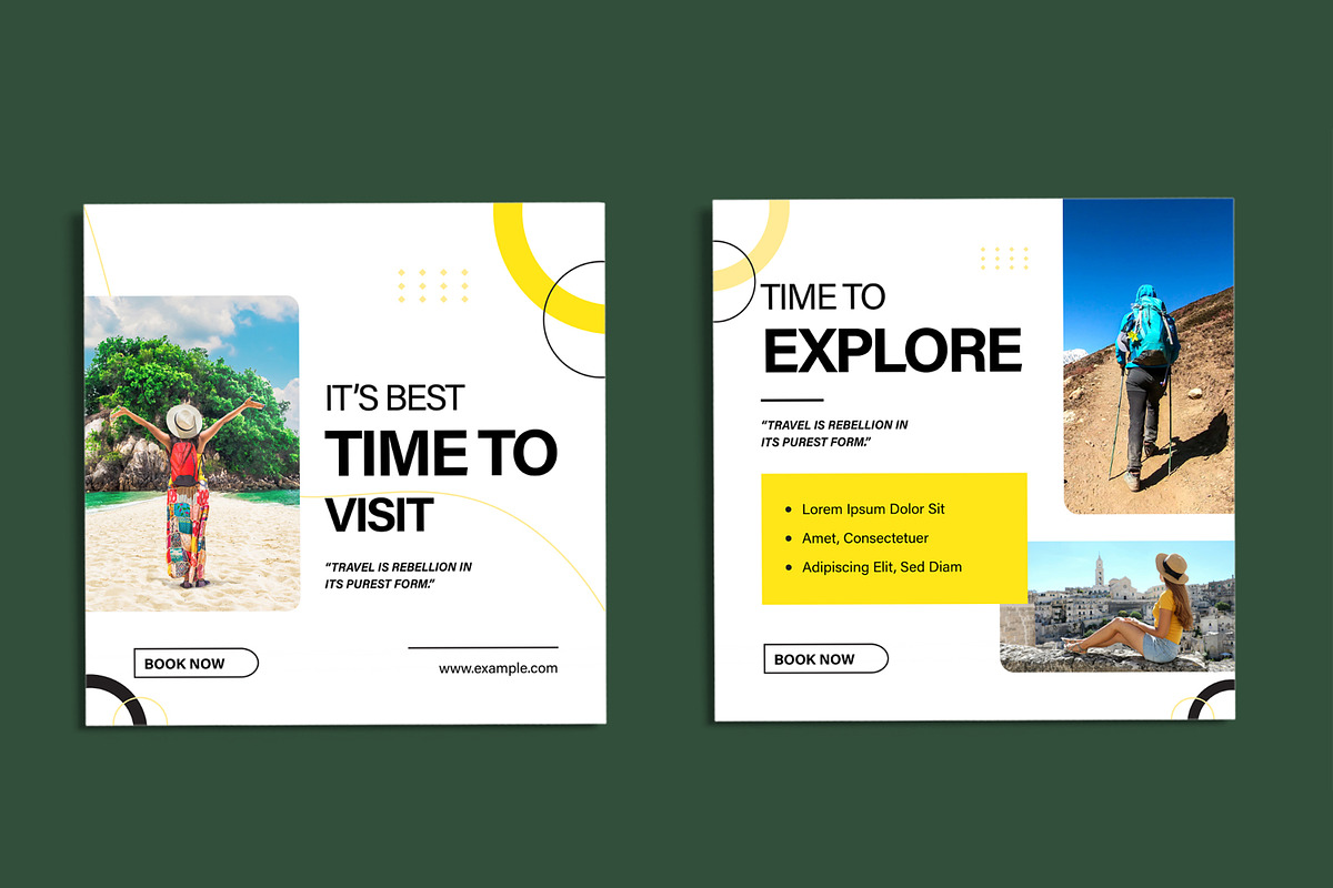Travel Social Media Post Layout, a Social Media Template by ContestDesign (Photo 5 of 6)
