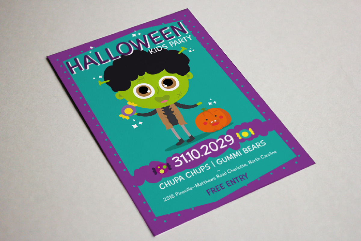Halloween Flyer-Kids party, a Flyer Template by himoki (Photo 3 of 4)