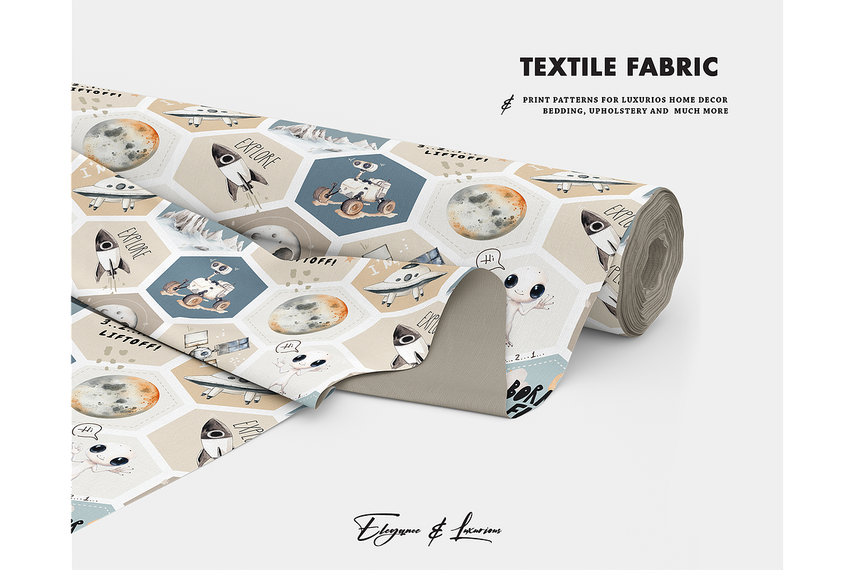 Cosmic bedtime pattern outer space, a Pattern Graphic by Milatoo (Photo 2 of 3)