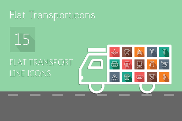 Transport Stroke Icons