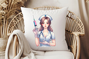 Cute Coquette Nurse Clipart, an Illustration by Pixels.Craft (Thumbnail 7 of 7)