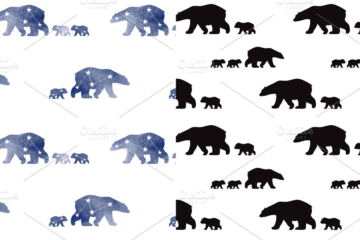 northern constellation bears, a Pattern Graphic by Vavavka (Photo 4 of 9)