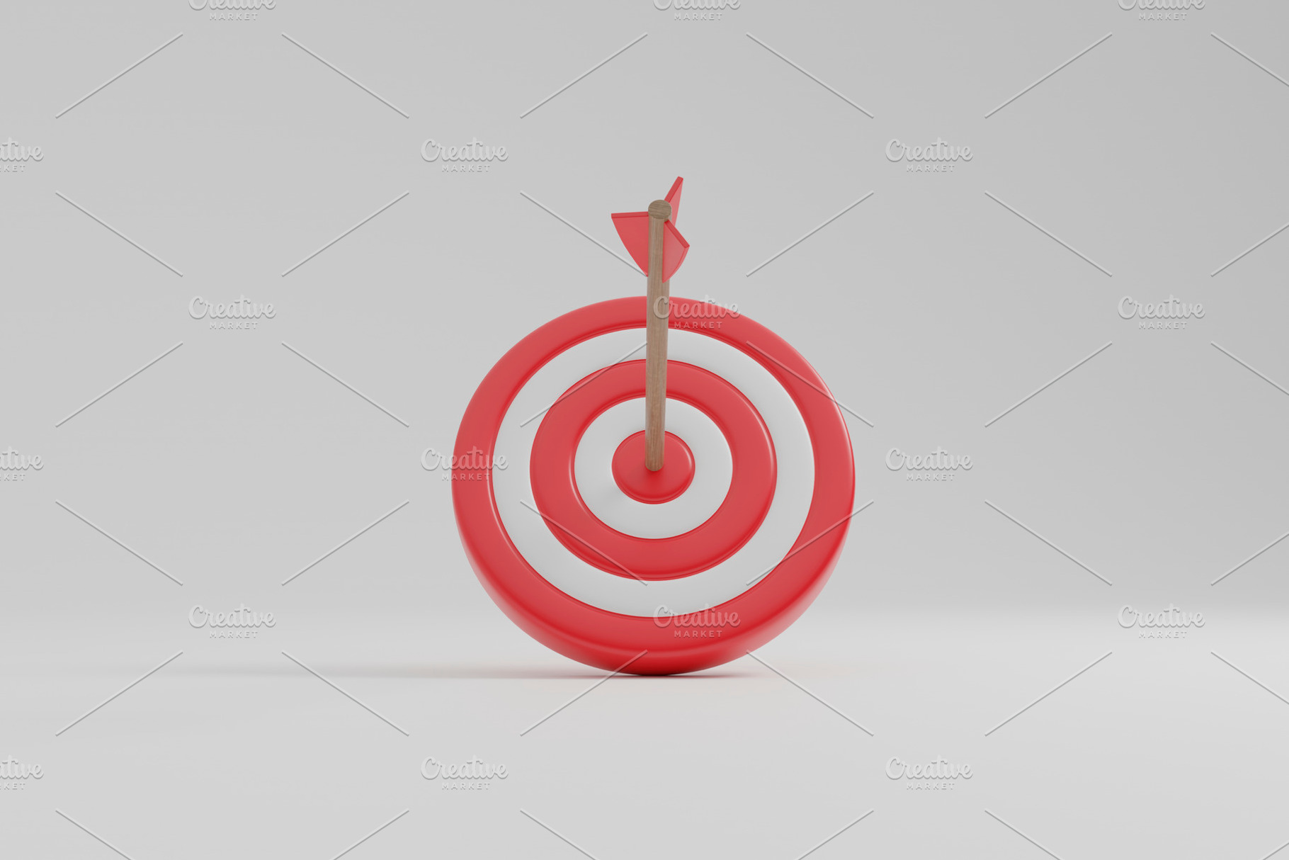 Red target with arrow hitting bullseye success concept render, a Business Photo by RF Images