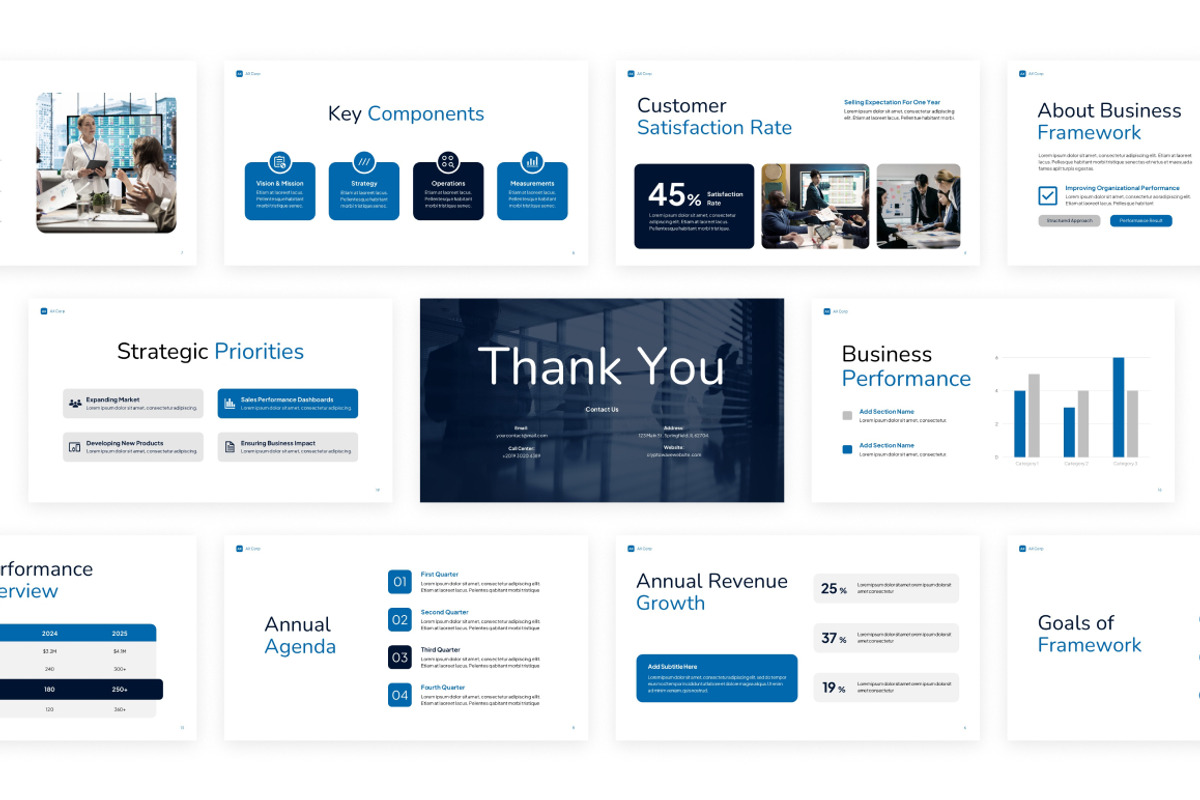 Business Framework Google Slides, a Presentation Template by Loin Studio (Photo 3 of 4)