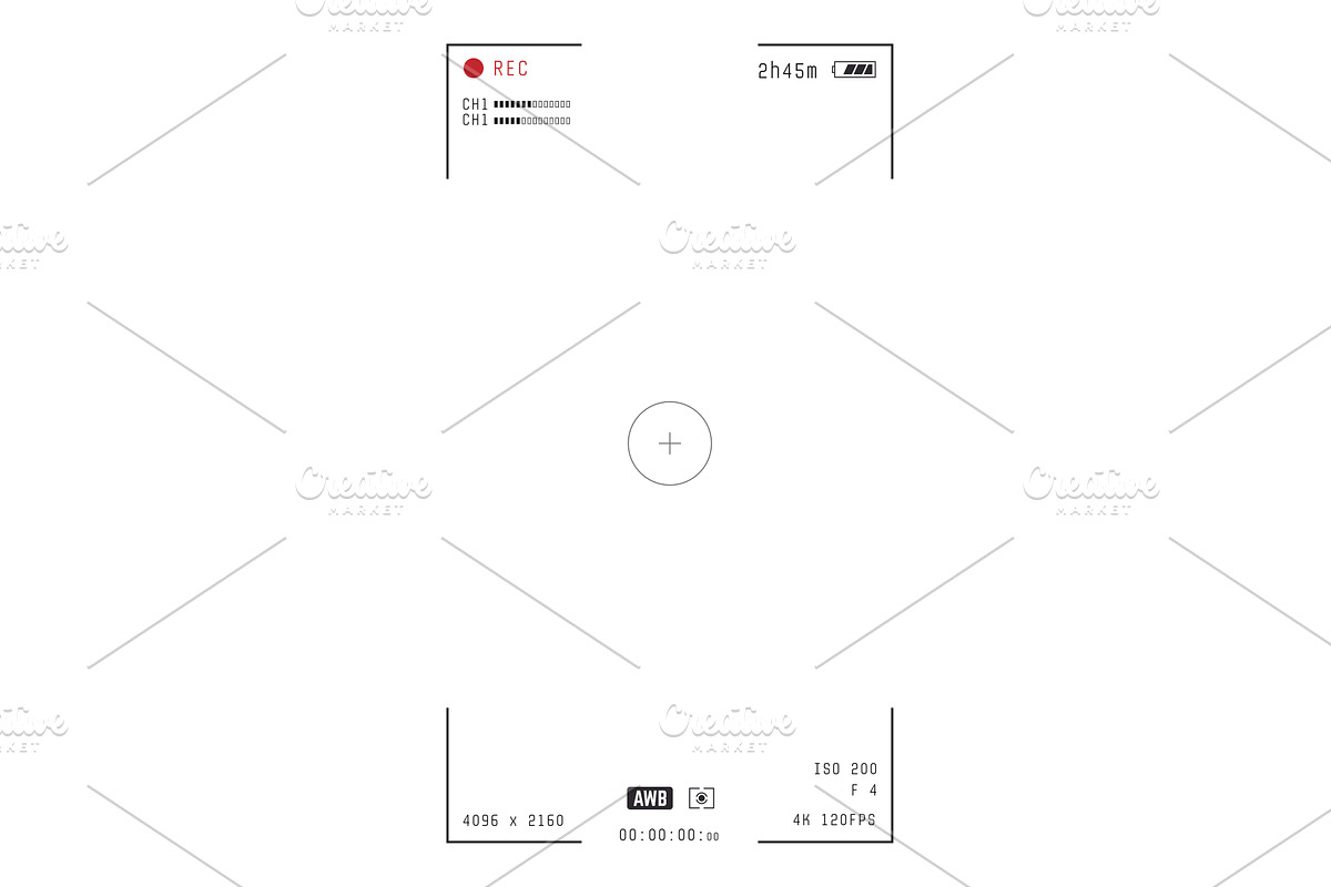 Transparent Camera Viewfinder Layer Vertical Video Camera Overlay