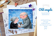 Old couple illustration, an Illustration by Lososenok (Thumbnail 2 of 3)