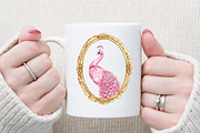 Pink Peacocks Garden Clipart, an Illustration by Sublimation Artist (Thumbnail 5 of 6)