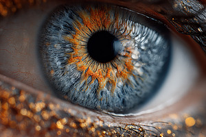 Extreme Closeup of a Human Eye with, a Photo by Pixeness Studio