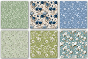 Blue Green Vintage Florals Pattern, a Pattern Graphic by DreamCafeArt (Thumbnail 4 of 7)