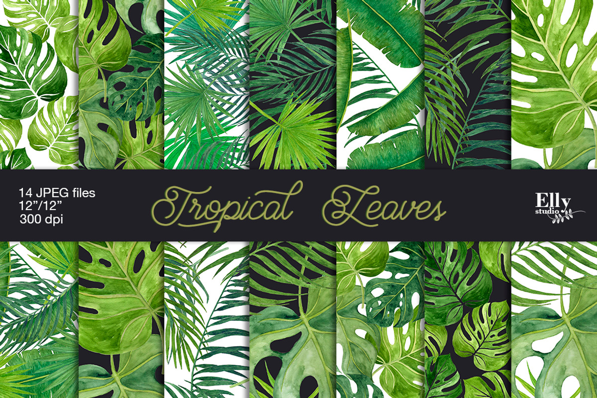 Tropical Leaves, a Texture Illustration by Elly Studio (Photo 4 of 7)