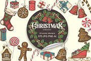 Vector Christmas collection, an Illustration by Tabiti (Thumbnail 1 of 10)
