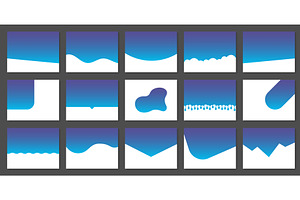 Template of Modern Dividers Shapes, an Object Illustration by Vector Creator
