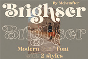 Brighser | Retro Serif Family, a Serif Font by MchCrafter (Thumbnail 1 of 11)
