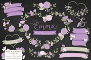 Lavender Flower Heart Clipart, an Illustration by Amanda Ilkov (Thumbnail 2 of 5)