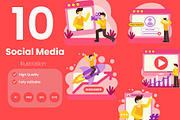 Social Media Illustration Pack, an Illustration by baii09 (Thumbnail 1 of 4)