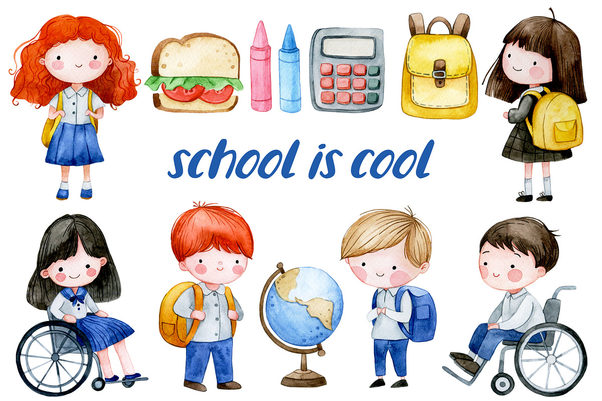 Back to school. Happy kids, an Education Illustration by made by Tanya (Photo 3 of 5)