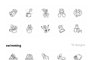 450 Zoodle Hand Drawn Illustrations