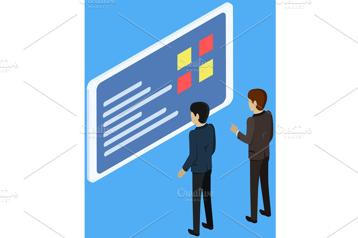 Presentation board with information, a Finance Illustration by robuart
