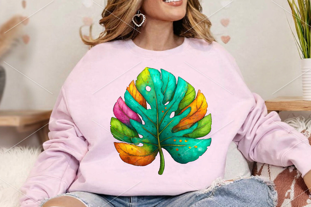 Whimsical Summer Tropical Leaf PNG, an Illustration by Canvas Craft (Photo 4 of 7)
