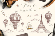 PARIS VINTAGE SET, a Texture Illustration by Luna Dreams (Thumbnail 3 of 7)