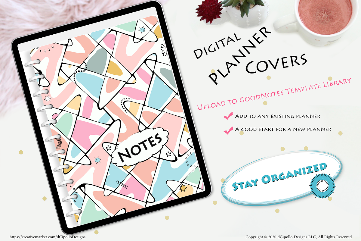 Inspire Digital Planner Covers, a Stationery Template by dCipollo Designs (Photo 6 of 6)