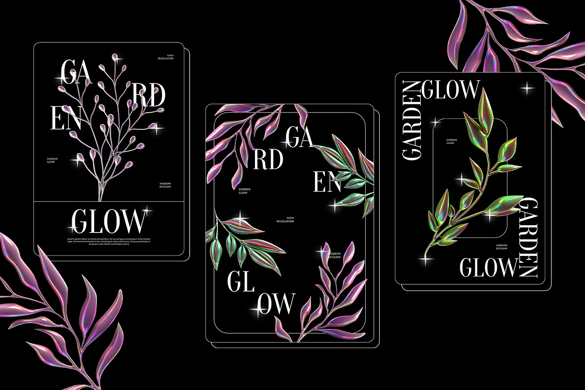 3D Garden Glow -  72 illustrations, an Object Graphic by assetpro.design (Photo 6 of 10)
