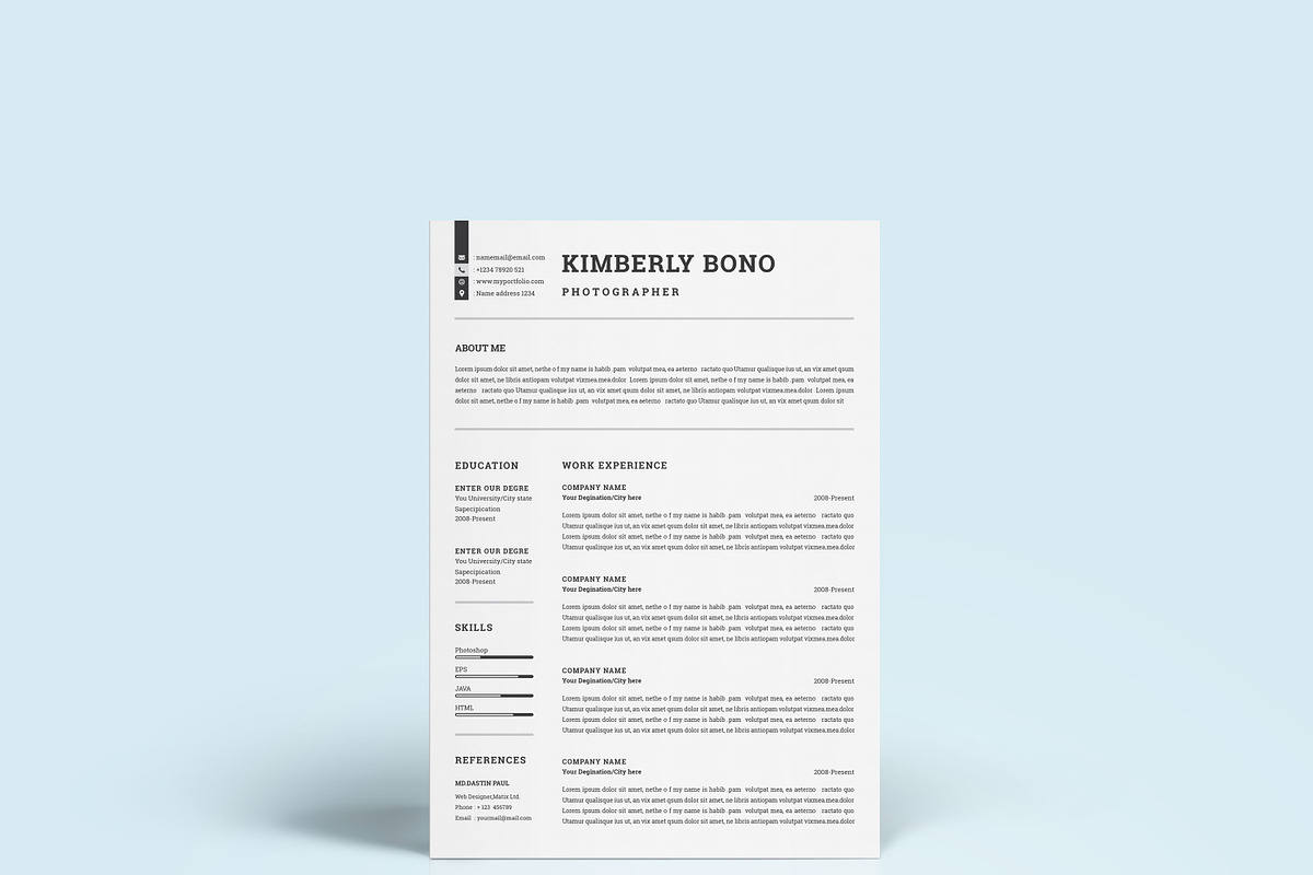 Resume With Cover Letter, a Resume Template by Blackcloud_Creations (Photo 3 of 7)
