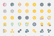 Basicons / Construction / Gears, an Outline Icon by Danil Polshin (Thumbnail 4 of 4)