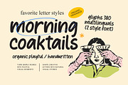 Morning Cocktails | Handwritten Font, a Handwritten Font by BlancaLab Studio (Thumbnail 1 of 8)