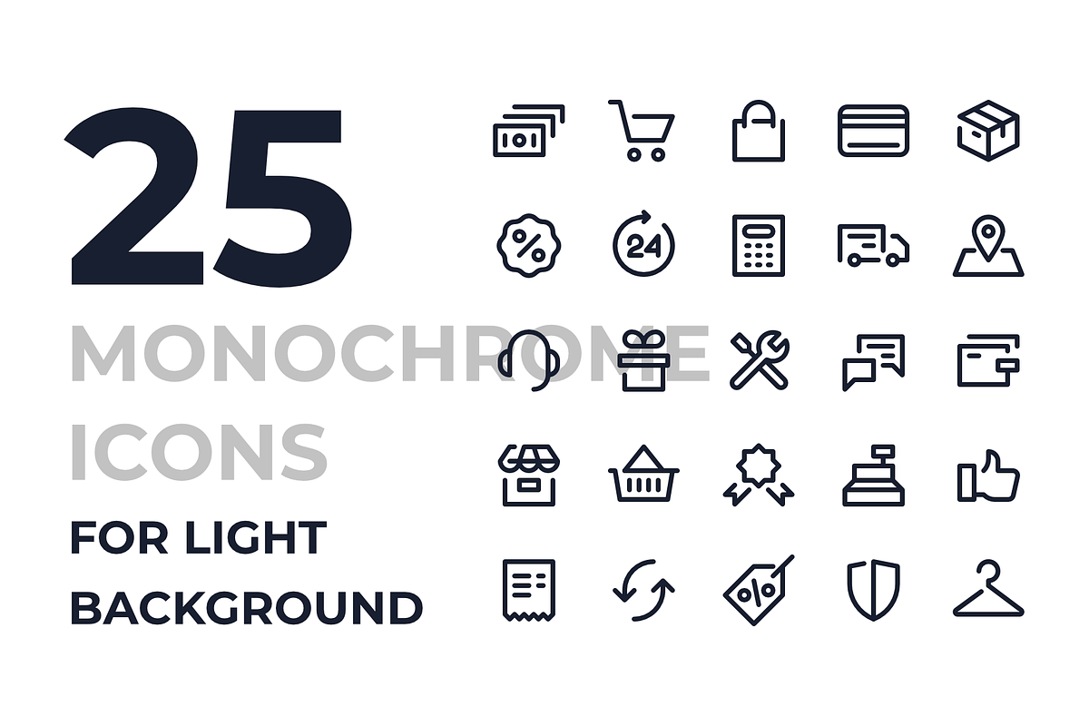 Shopping Icons, an Outline Icon by Ruslan Babkin (Photo 8 of 12)