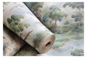 French Antique Landscape Wallpaper