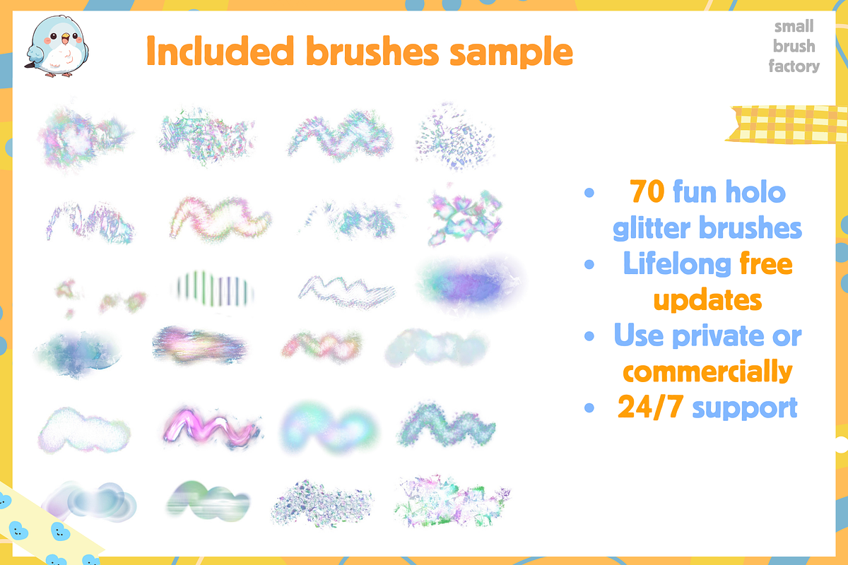 Holographic Glitter Lettering Brush, a Brush Add-On by Cozy Brushery (Photo 4 of 6)