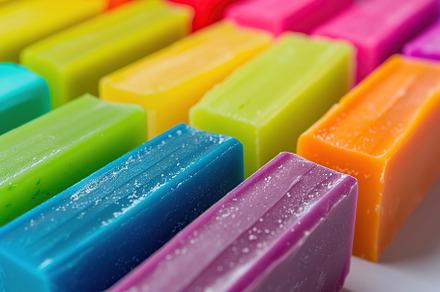 Colorful bars of soap background, a Beauty & Fashion Photo by AlyaAnd