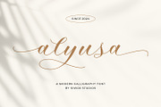 Alyusa - a modern calligraphy script, a Script Font by Siwox Studios (Thumbnail 1 of 9)