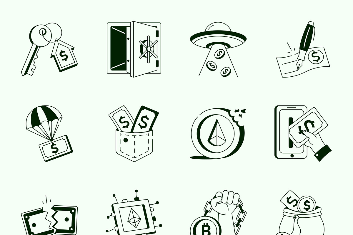 Money Drawing Illustration Set, a Finance Illustration by Vectors Market (Photo 6 of 7)