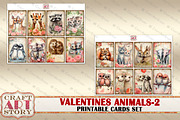 Valentines animals cards set-2, an Animal Illustration by CraftArtStory (Thumbnail 4 of 7)