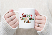 Retro Merry Christmas y'all PNG, an Illustration by Designking (Thumbnail 3 of 4)