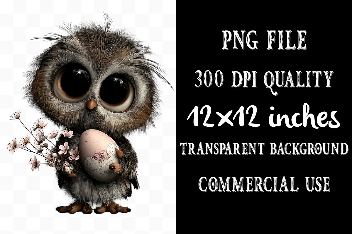 Spring Owl Whimsical Clipart, a Seasonal Illustration by Designking (Photo 4 of 5)
