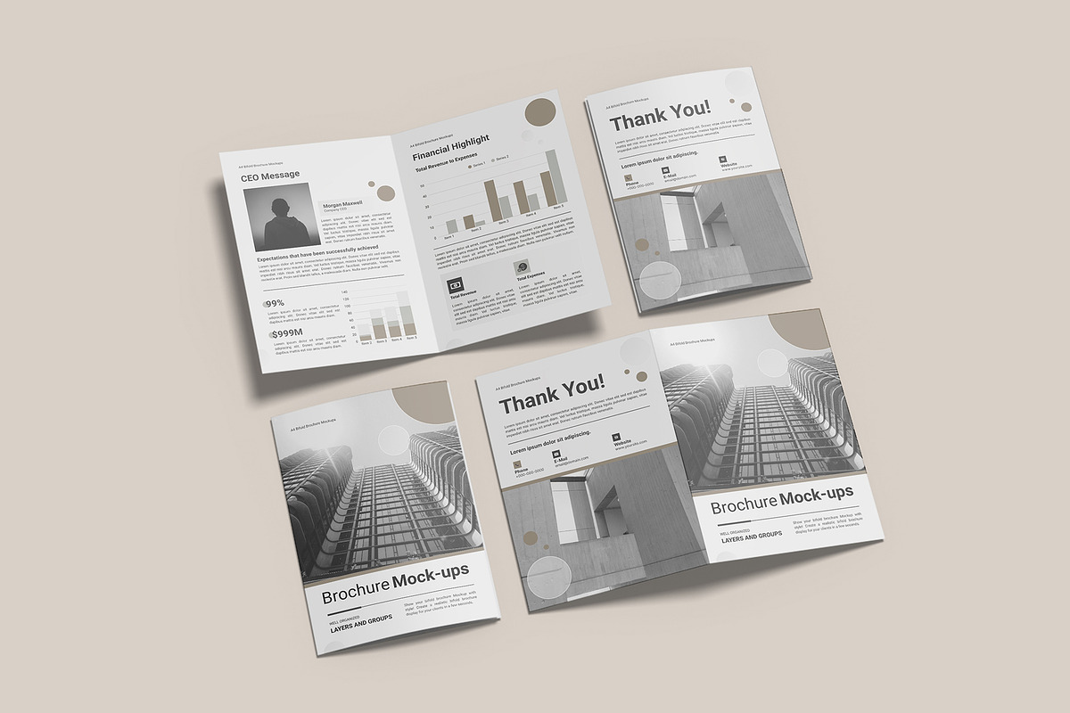 A4 Bifold Brochure Mockups, a Brochure Template by Graphic Aesthetic (Photo 18 of 21)