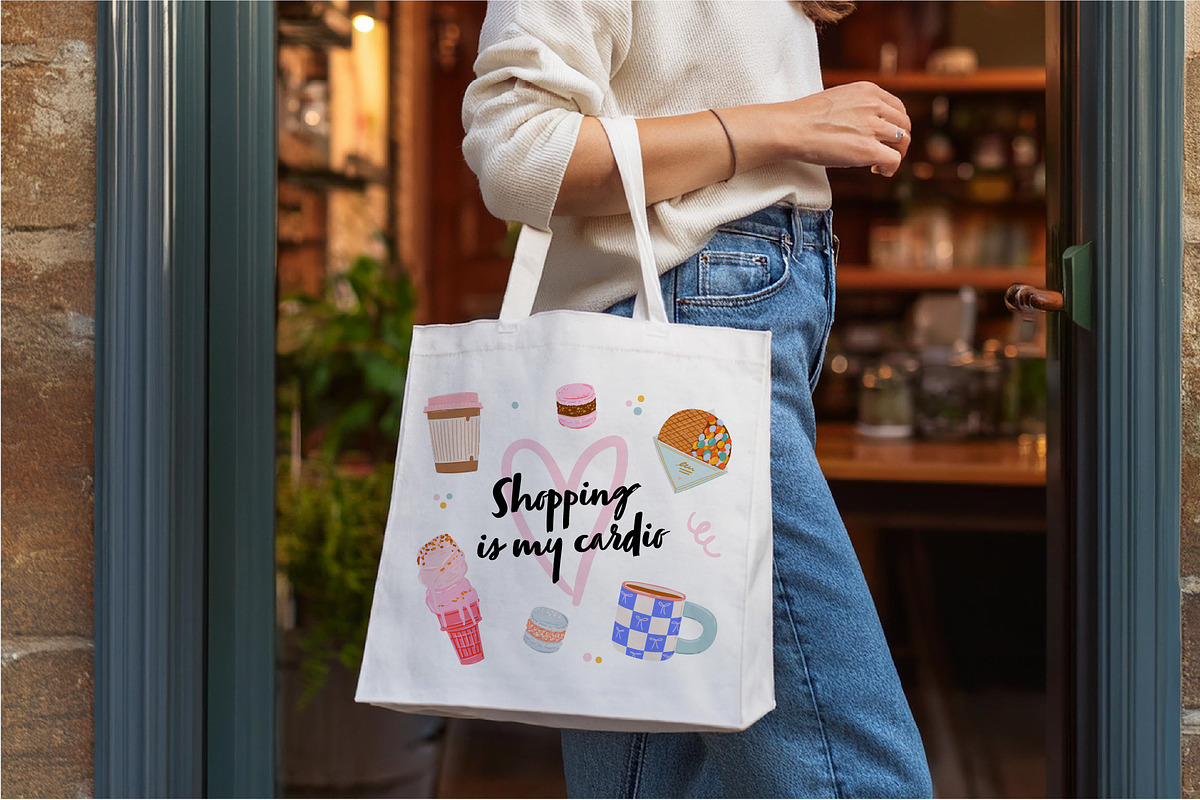 Shopping Girl Clipart Fashion Quotes, an Object Graphic by Ruslana Lubenets (Photo 2 of 15)