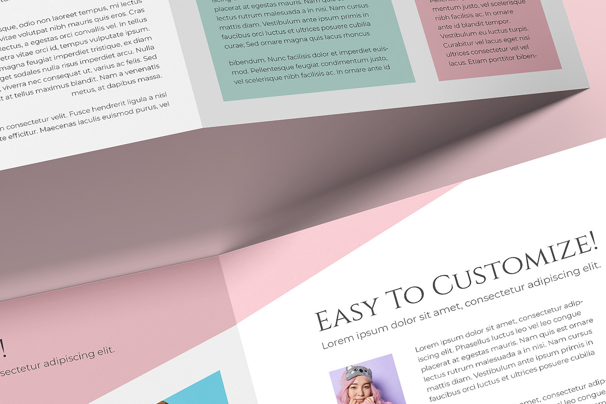 Square Trifold Brochure Mockup, a Books & Magazine Mockup by Illusiongraphic (Photo 24 of 28)