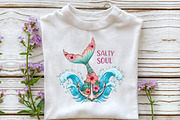 Salty Soul Mermaid PNG, an Illustration by DreamCafeArt (Thumbnail 4 of 5)