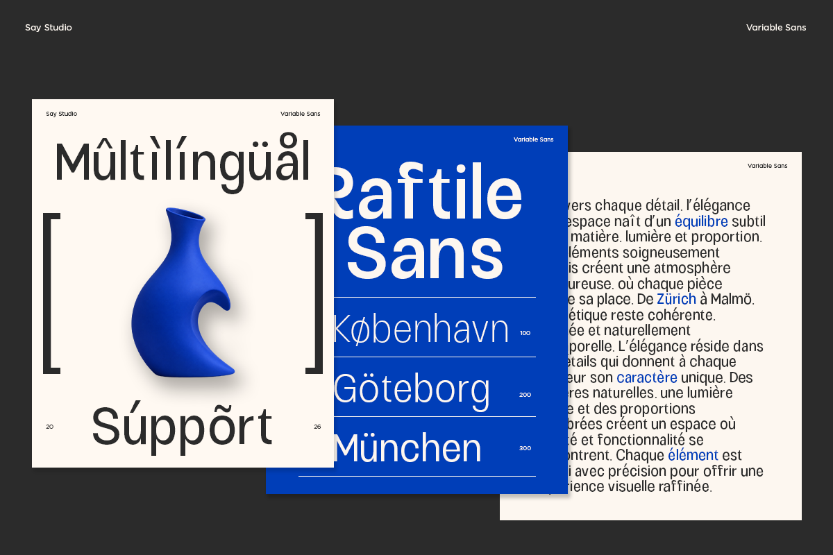 Raftile – Variable Sans Serif Family, a Sans Serif Font by Say Studio (Photo 6 of 10)