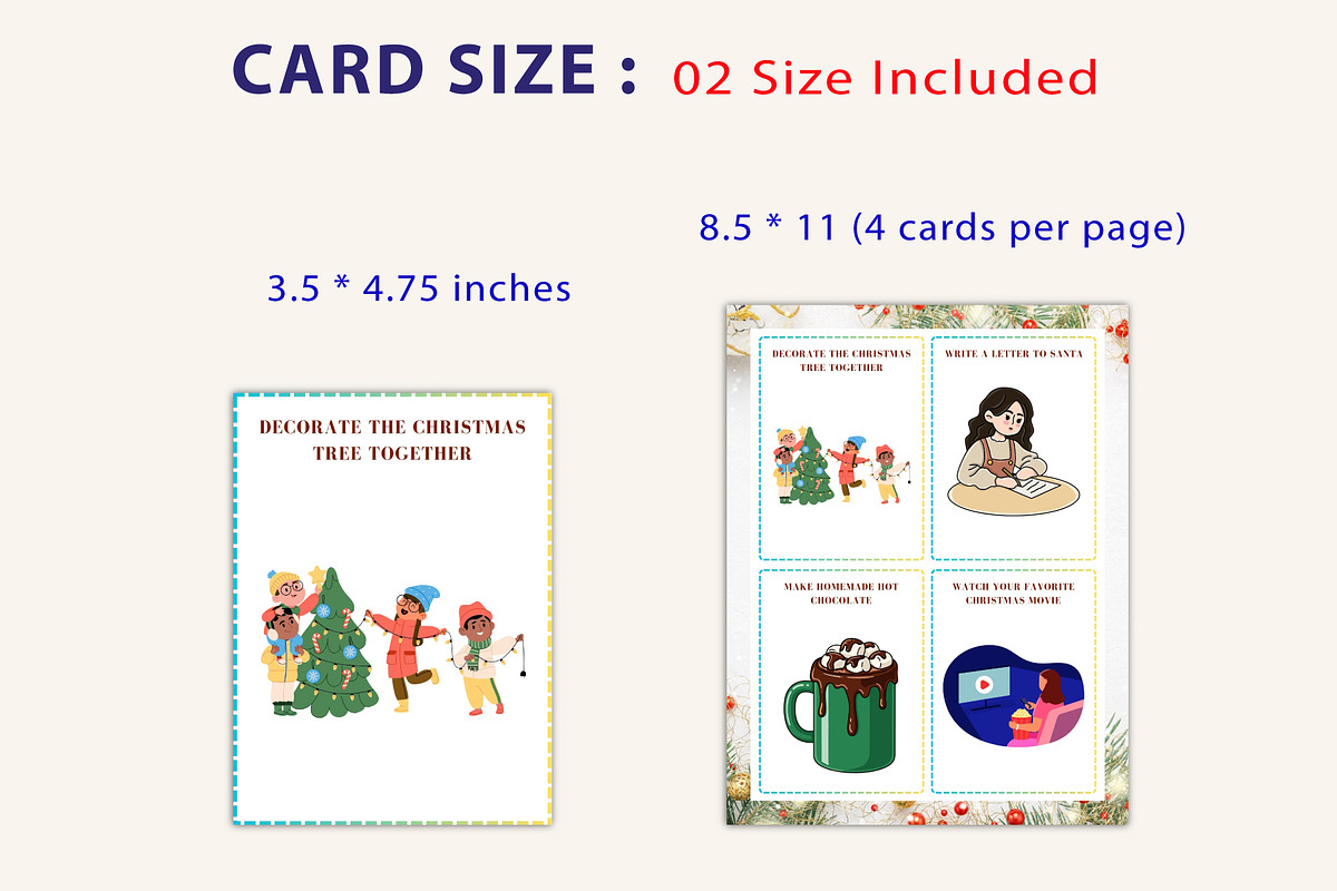 Christmas Advent Activity Cards, a Stationery Template by Designmela01 (Photo 10 of 10)