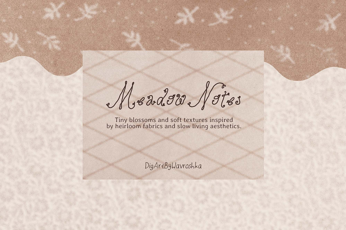 Meadow Notes Floral Backgrounds, a Background Graphic by DigARTbyHavroshka (Photo 10 of 10)