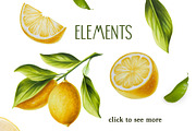 Lemons hand drawn clip art, a Food Illustration by Navenzeles (Thumbnail 3 of 8)